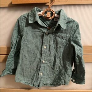 Janie and Jack Teal Button Down Shirt